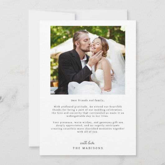 Liefde en Bedankt Retro foto bruiloft (Achterkant)