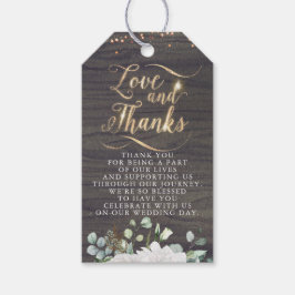 Liefde en Bedankt Rustic Floral Pumpkin Fall Weddi Cadeaulabel