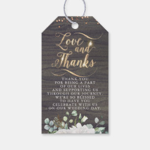Liefde en Bedankt Rustic Floral Pumpkin Fall Weddi Cadeaulabel