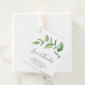 Liefde en Bedankt Rustic Greenery Vrijgezellenfees Bedankjes Labels (In situ)