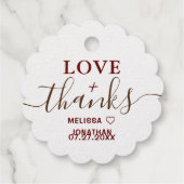 Liefde en Bedankt Rustieke Gouden Folie Zonnebloem Bedankjes Labels (Achterkant)