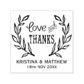 Liefde en Bedankt Rustieke Krans Zelfinkt Stempel (Design)