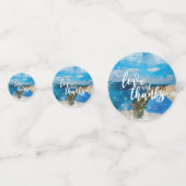 liefde en bedankt Santorini tafel confetti feest (Achterkanten)