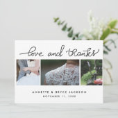 Liefde en Bedankt Schattige script bruiloft drie f (Staand voorkant)