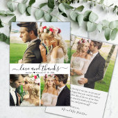 Liefde en Bedankt Script 3 Fotocollage Bruiloft