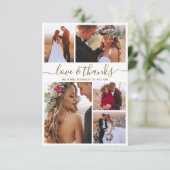 Liefde en Bedankt Script 5 Fotocollage Bruiloft (Staand voorkant)