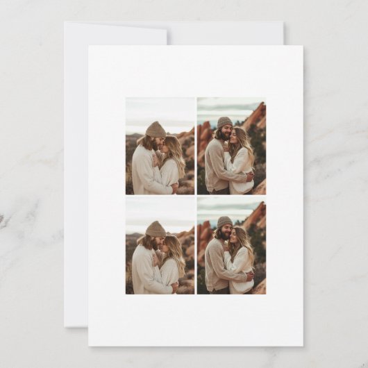 Liefde en Bedankt Script 6 Fotocollage Wedding (Achterkant)