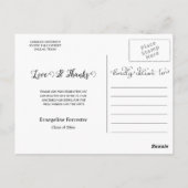Liefde en Bedankt Script Afstuderen fotocollage Briefkaart (Achterkant)