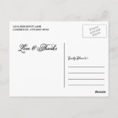 Liefde en Bedankt  Script Foto Afstuderen Briefkaart (Achterkant)