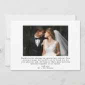 Liefde en Bedankt Script Foto Bruiloft | Dusty Blu (Achterkant)