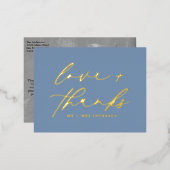 Liefde en Bedankt Script Foto Bruiloft Overlay Folie Feestdagen Briefkaart (Voorkant / Achterkant)