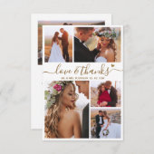 Liefde en Bedankt Script Foto Collage Hart Bruilof (Voorkant / Achterkant)