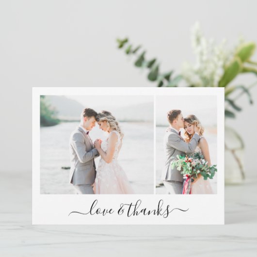Liefde en bedankt Script Fotobruiloft (Staand voorkant)