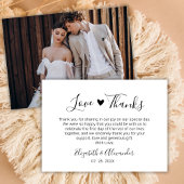 Liefde en Bedankt Script Hart Bruiloft Foto