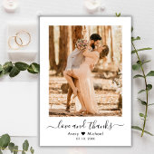 Liefde en Bedankt Script Moderne foto bruiloft
