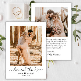 Liefde en Bedankt Script Moderne foto bruiloft