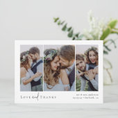 Liefde en Bedankt Script Triptiek Fotobruiloft (Staand voorkant)