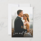 Liefde en bedankt script trouwfoto (Voorkant)