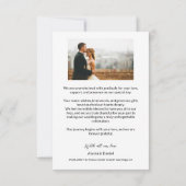 Liefde en bedankt script trouwfoto (Achterkant)