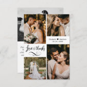 Liefde en Bedankt Script Wedding Photo Collage (Voorkant / Achterkant)