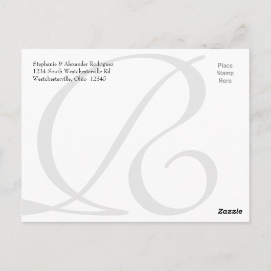 Liefde en Bedankt Sheer Wedding Photo Dank u kaart (Achterkant)