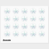 Liefde en Bedankt Starfish Beach Wedding Favor Ronde Sticker (Vel)