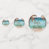 Liefde en bedankt strandtafel confetti feest (Achterkanten)