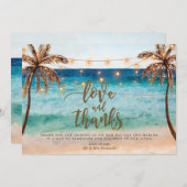 liefde en bedankt strandtropisch (Voorkant / Achterkant)