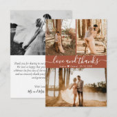 Liefde en Bedankt Terracotta Wedding 3 Foto Collag (Voorkant / Achterkant)