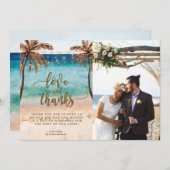 liefde en bedankt tropische het strand van de (Voorkant / Achterkant)