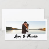 Liefde en Bedankt | Trouwbedankje Fotokaart (Voorkant / Achterkant)