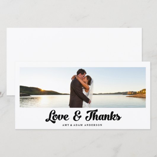 Liefde en Bedankt | Trouwbedankje Fotokaart (Voorkant / Achterkant)