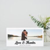 Liefde en Bedankt | Trouwbedankje Fotokaart (Staand voorkant)