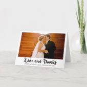 Liefde en Bedankt Trouwfoto Chic Gevouwen (Voorkant)