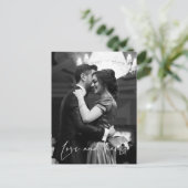 Liefde en Bedankt Trouwfoto Dank u Briefkaart (Staand voorkant)