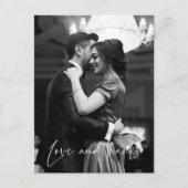 Liefde en Bedankt Trouwfoto Dank u Briefkaart (Voorkant)