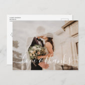 Liefde en Bedankt trouwfoto Dank u Briefkaart (Voorkant / Achterkant)