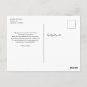 Liefde en Bedankt trouwfoto Dank u Briefkaart (Achterkant)