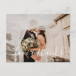 Liefde en Bedankt trouwfoto Dank u Briefkaart