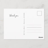 Liefde en Bedankt Trouwfoto Overlay Briefkaart (Achterkant)