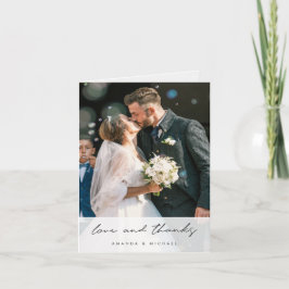 Liefde en Bedankt Twee Foto Wedding