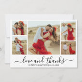 Liefde en Bedankt Typografie 5 Foto Collage (Voorkant)