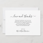 Liefde en Bedankt Typografie 5 Foto Collage (Achterkant)