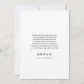 Liefde en Bedankt Typografie Baby Foto Geboorte Aankondiging (Achterkant)