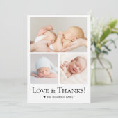 Liefde en Bedankt Typografie Foto Grid Baby Boy (Staand voorkant)