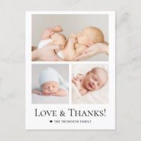 Liefde en Bedankt Typografie Foto Grid Baby Boy