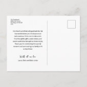 Liefde en Bedankt Typografie Foto Grid Baby Boy Briefkaart (Achterkant)