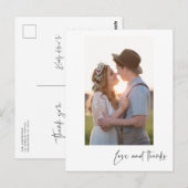 Liefde en Bedankt Verticale Foto Dank U Briefkaart (Voorkant / Achterkant)