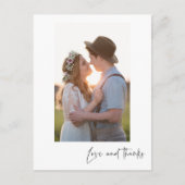 Liefde en Bedankt Verticale Foto Dank U Briefkaart (Voorkant)