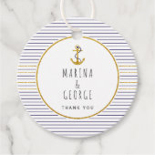 Liefde en bedankt waterverf schelpen strand bruilo bedankjes labels (Voorkant)